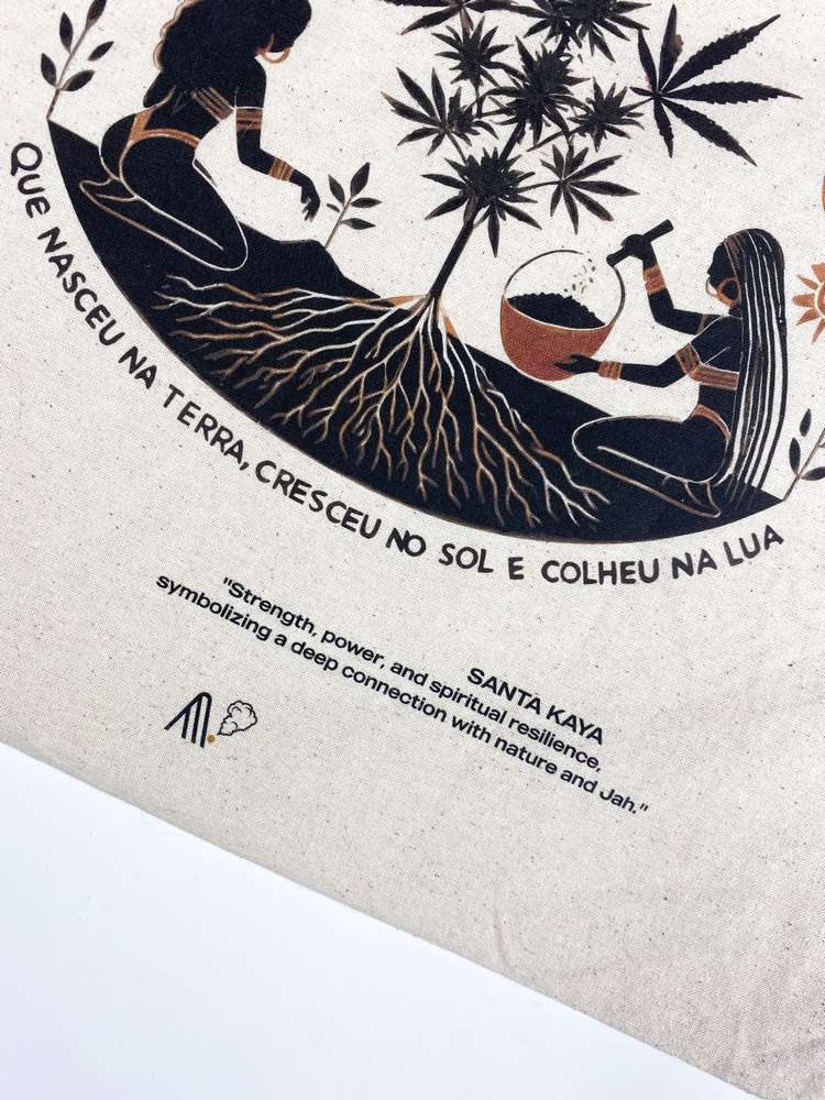 Tote Bag Sagrado Ancestral - 100% Algodão - Cannábis Cult 5 bag-santa-kaya-canabis-feminino-lojadakayacbd.pt