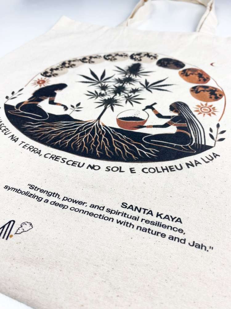 Tote Bag Sagrado Ancestral - 100% Algodão - Cannábis Cult 4 tote bag sagrado ancestral - 100% algodão - cannábis cult - image 2