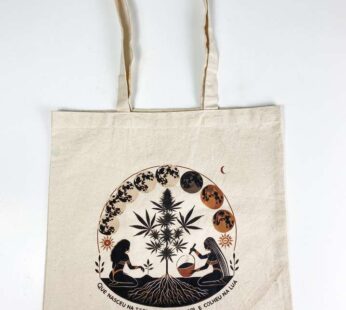 Tote Bag Sagrado Ancestral – 100% Algodão – Cannábis Cult