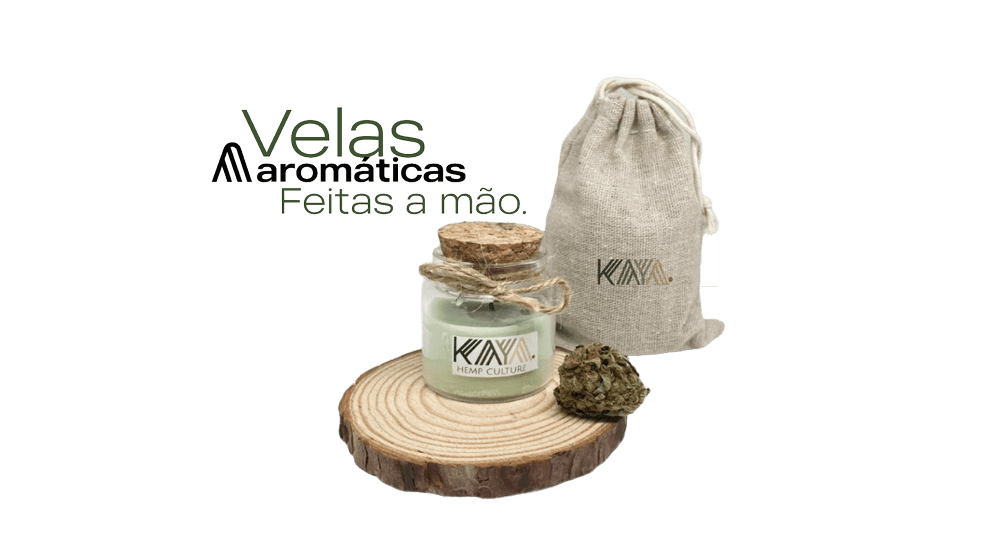 Vela Canábis - Mini Prenda - perfeita para aromaterapia natural de cânhamo e eucalipto - Imagem 2