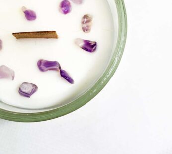 Vela de vidro BRISA | Pedras energizantes 160ML